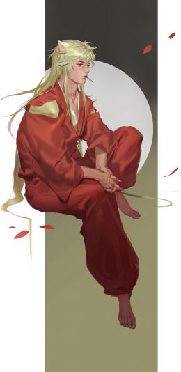 [2436x1125]动漫 少年 犬夜叉 狗 苹果手机动漫壁纸图片