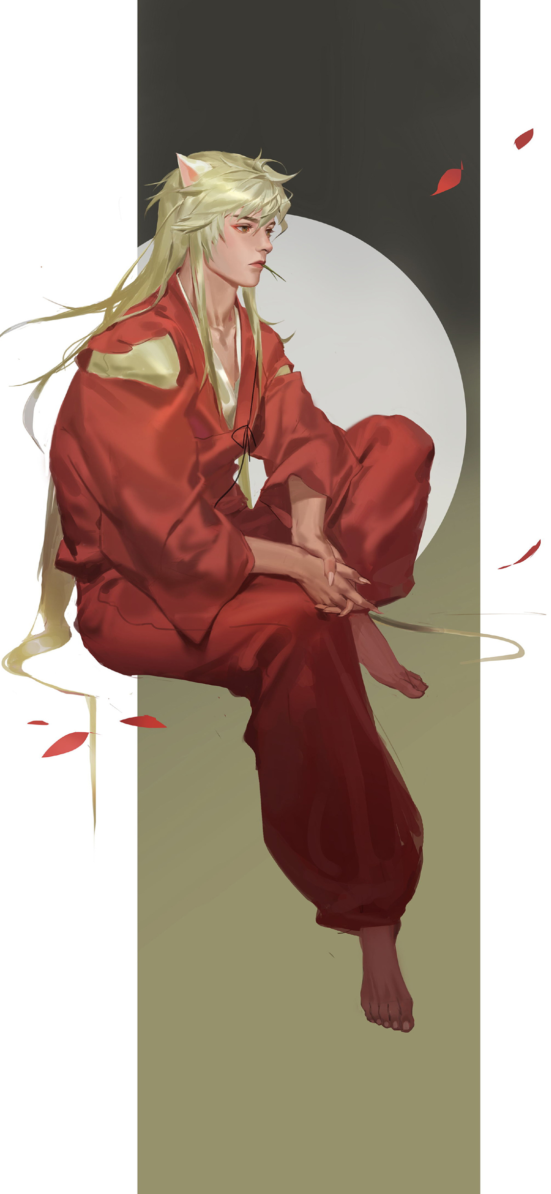 [2436×1125]动漫 少年 犬夜叉 狗 苹果手机动漫壁纸图片