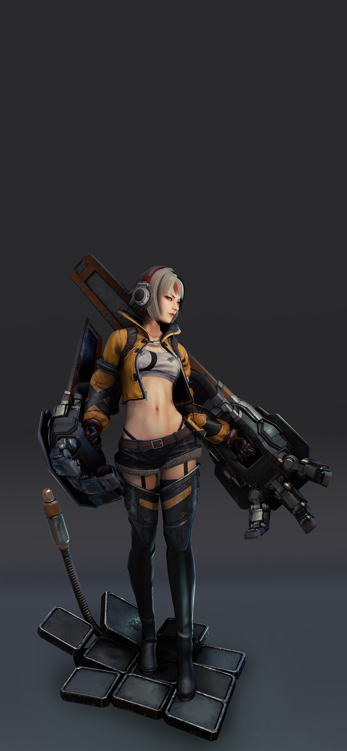 [2436×1125]动漫 建模 3D 少女 苹果手机动漫壁纸图片