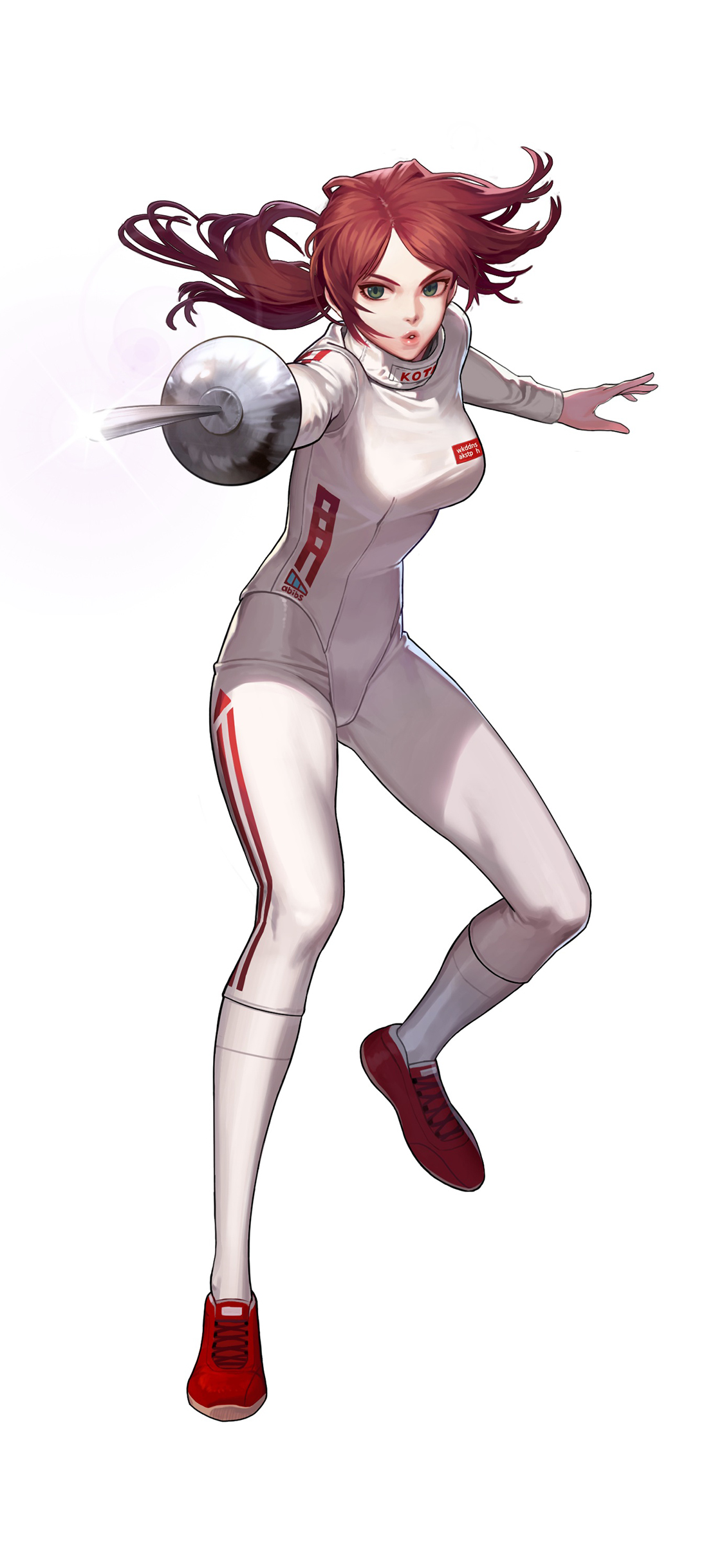 [2436×1125]动漫 美少女 剑客 击剑 苹果手机动漫壁纸图片