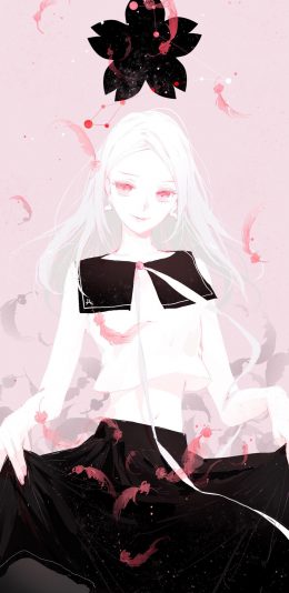 [2436x1125]动漫少女 星座 同人 双鱼座 苹果手机动漫壁纸图片