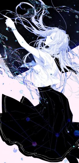 [2436x1125]动漫少女 星座 同人 处女座 苹果手机动漫壁纸图片