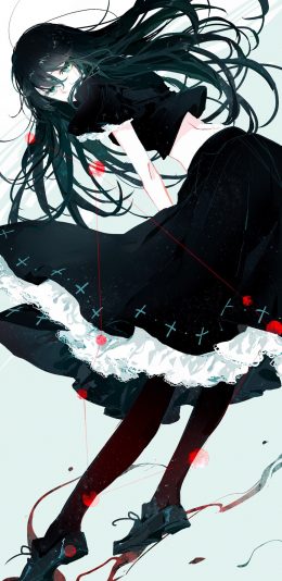 [2436x1125]动漫少女 星座 同人 摩羯座 苹果手机动漫壁纸图片