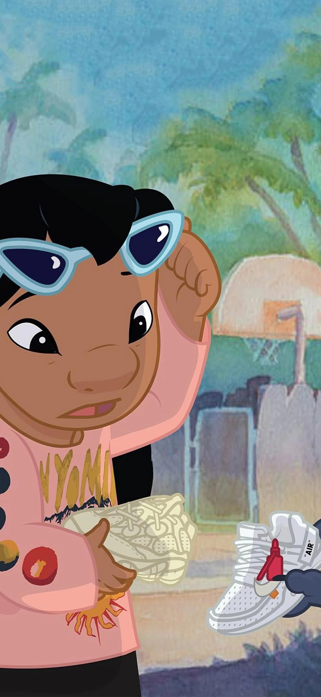 [2436×1125]动画 星际宝贝 史迪仔 莉萝 苹果手机动漫壁纸图片