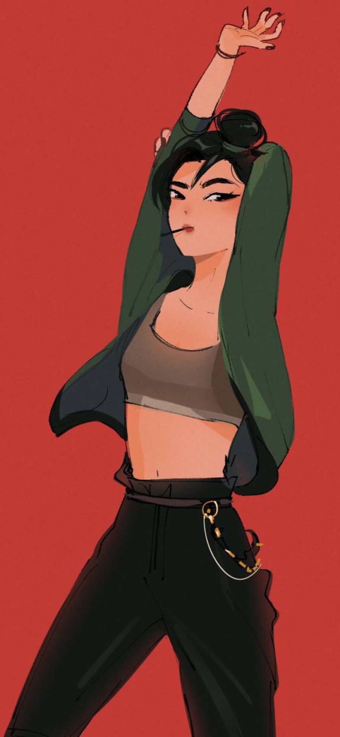 [2436×1125]动画 木兰从军 花木兰 现代 苹果手机动漫壁纸图片