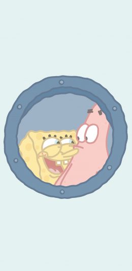 [2436x1125]动画 海绵宝宝 派大星 苹果手机动漫壁纸图片