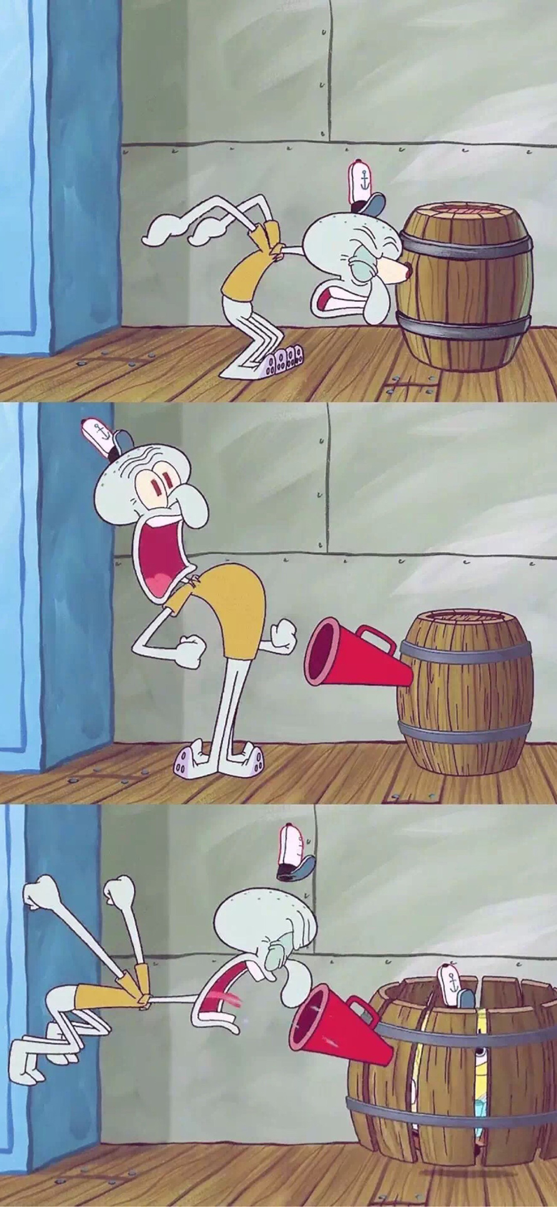 [2436×1125]动画 海绵宝宝 章鱼哥 苹果手机动漫壁纸图片