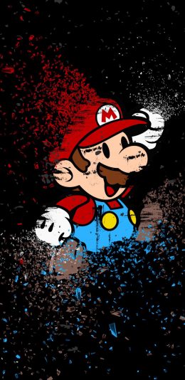 [2436x1125]动画 超级玛丽 破碎 苹果手机动漫壁纸图片