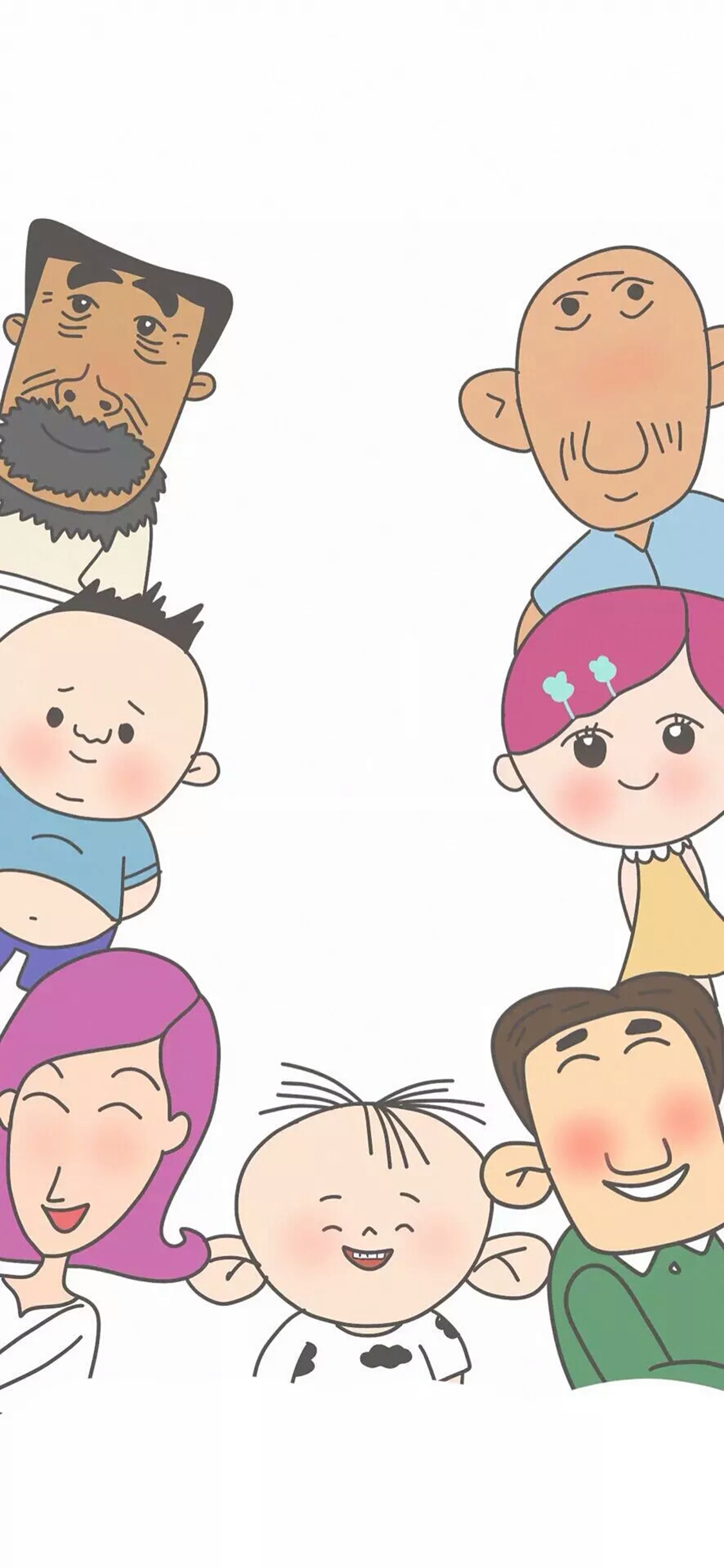 [2436×1125]动画片 大耳朵图图 胡图图 一家 苹果手机动漫壁纸图片