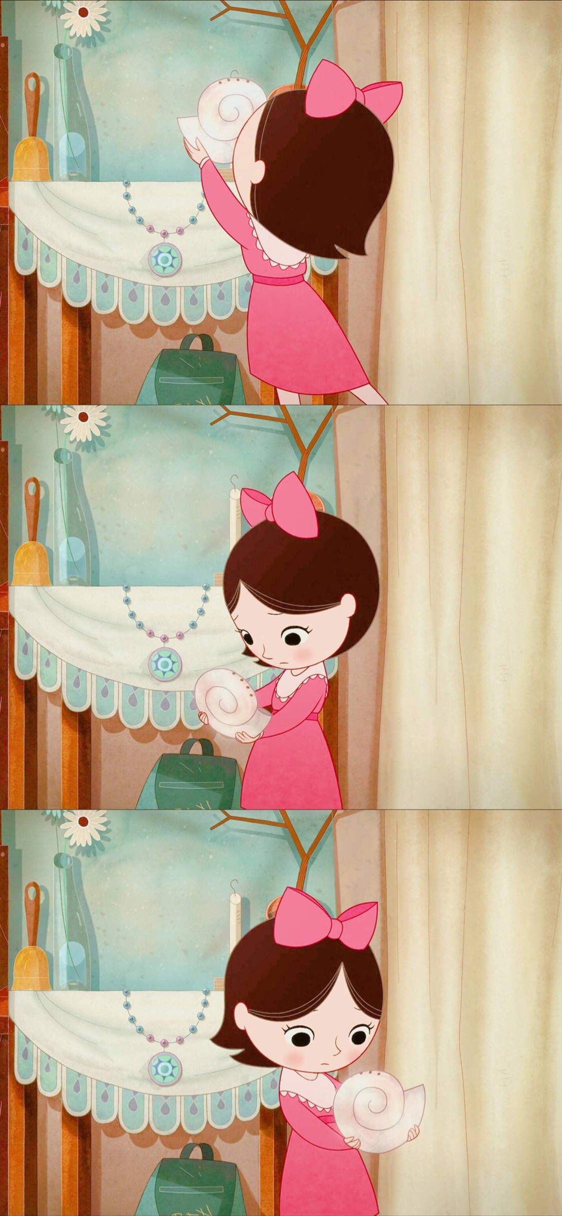 [2436×1125]动画片 海洋之歌 小女孩 苹果手机动漫壁纸图片