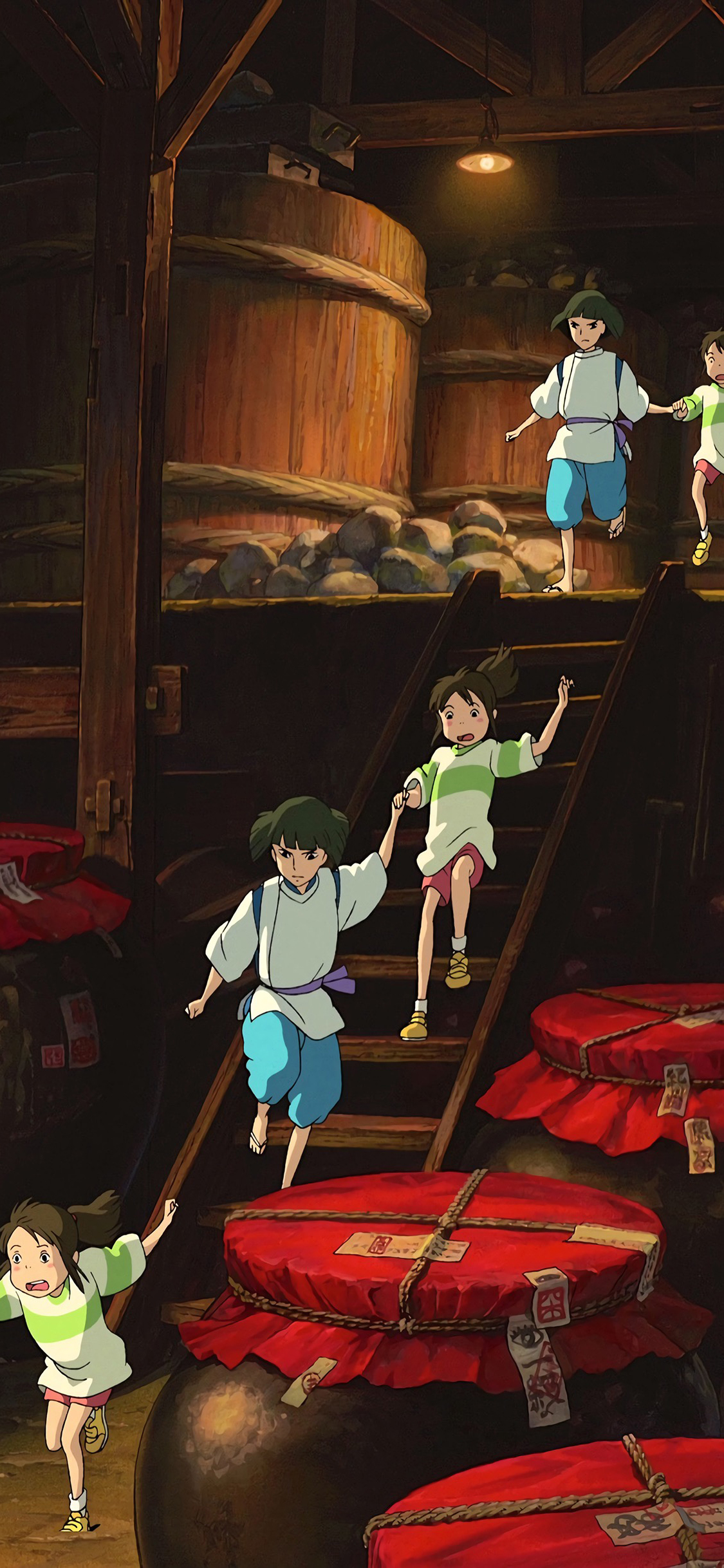 [2436×1125]千与千寻 漫画 宫崎骏 剧照 日本 苹果手机动漫壁纸图片