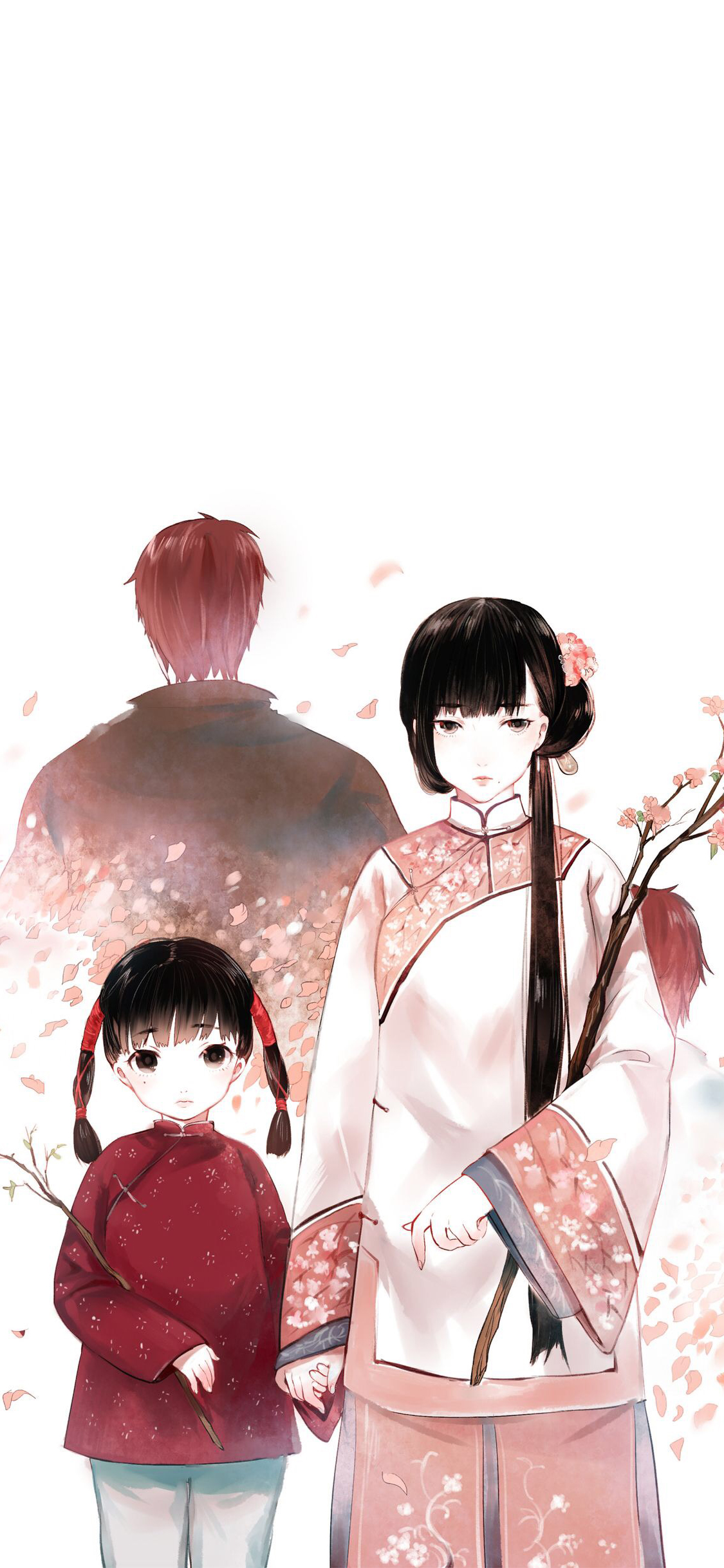 [2436×1125]南烟斋笔录 古风 女子 小女孩 苹果手机动漫壁纸图片