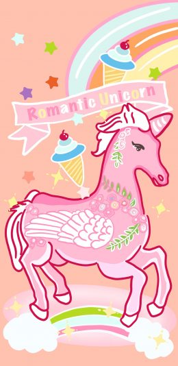 [2436x1125]卡 独角兽 粉色 少女心 苹果手机动漫壁纸图片