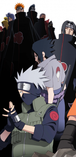 [2436x1125]卡卡西 佐助 鸣人 火影忍者 日本 漫画 苹果手机动漫壁纸图片