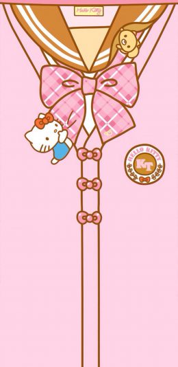 [2436x1125]卡通 HelloKitty 凯蒂猫 蝴蝶结 苹果手机动漫壁纸图片