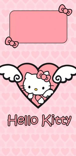 [2436x1125]卡通 Hello Kitty 凯特猫 粉色 苹果手机动漫壁纸图片