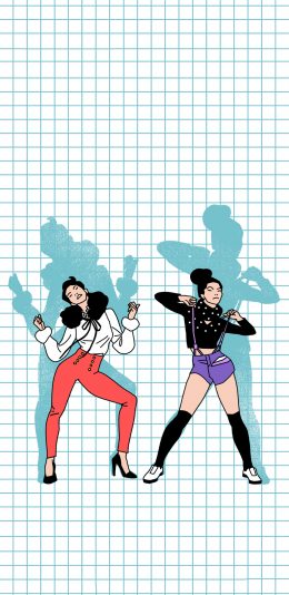 [2436x1125]卡通  1980 DISCO 不如跳舞 苹果手机动漫壁纸图片