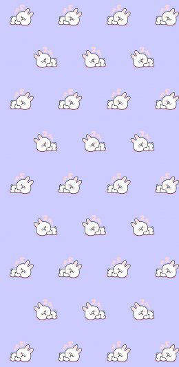 [2436x1125]卡通 line 可妮兔 平铺 苹果手机动漫壁纸图片