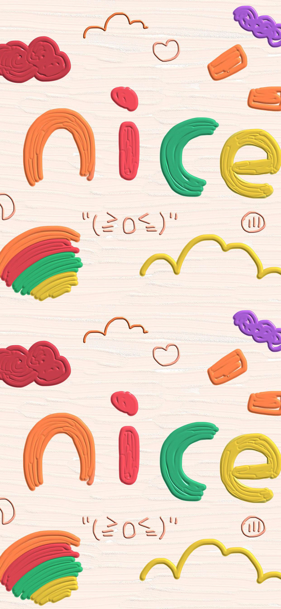 [2436×1125]卡通 nice 色彩 彩虹 苹果手机动漫壁纸图片