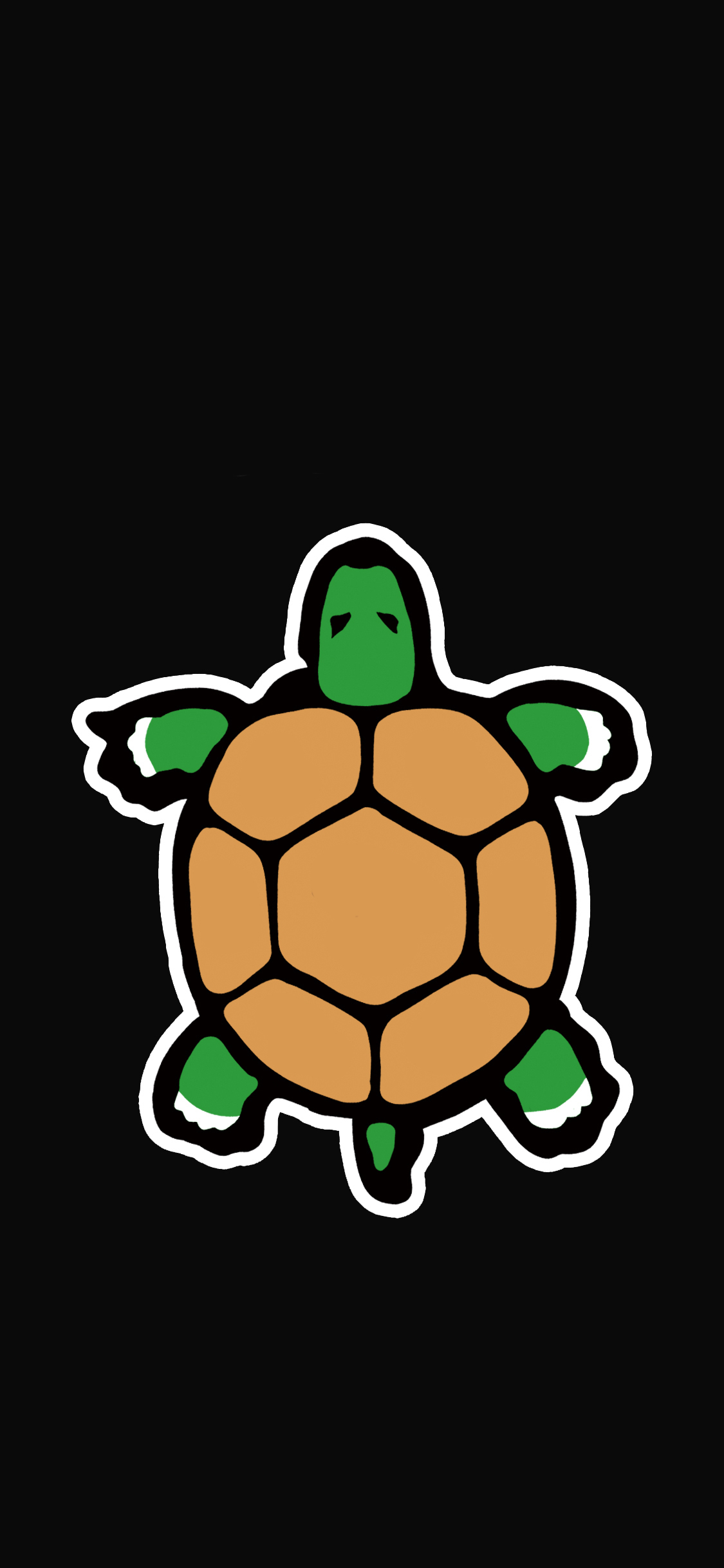 [2436×1125]卡通 乌龟 插画 可爱 苹果手机动漫壁纸图片