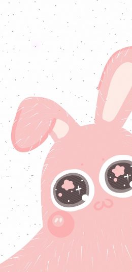 [2436x1125]卡通 兔兔粉色 可爱（取自微博：美少女队长小阿兔） 苹果手机动漫壁纸图片