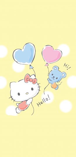[2436x1125]卡通 凯蒂猫 hello Kitty 老鼠 苹果手机动漫壁纸图片