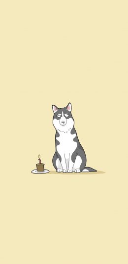 [2436x1125]卡通 创意 狗 犬类 苹果手机动漫壁纸图片