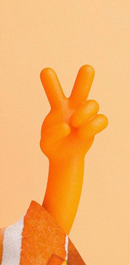 [2436x1125]卡通 剪刀手 特写 黄色 苹果手机动漫壁纸图片