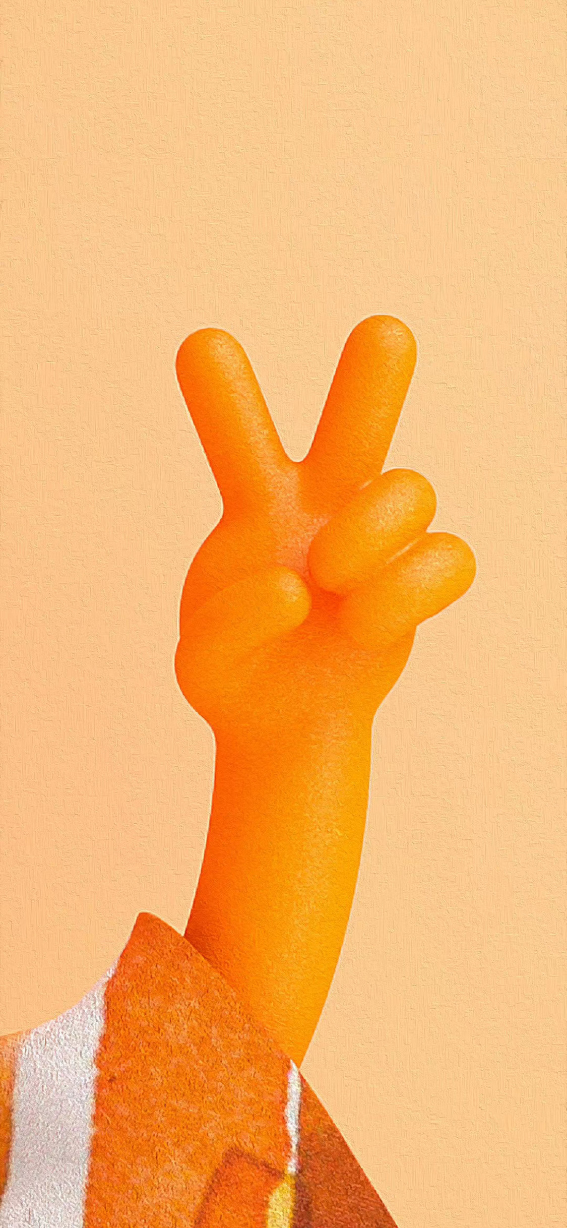 [2436×1125]卡通 剪刀手 特写 黄色 苹果手机动漫壁纸图片