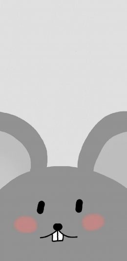 [2436x1125]卡通 十二生肖 老鼠 灰 门牙 苹果手机动漫壁纸图片