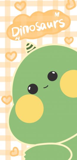 [2436x1125]卡通 可爱 小恐龙 dinosaur 苹果手机动漫壁纸图片