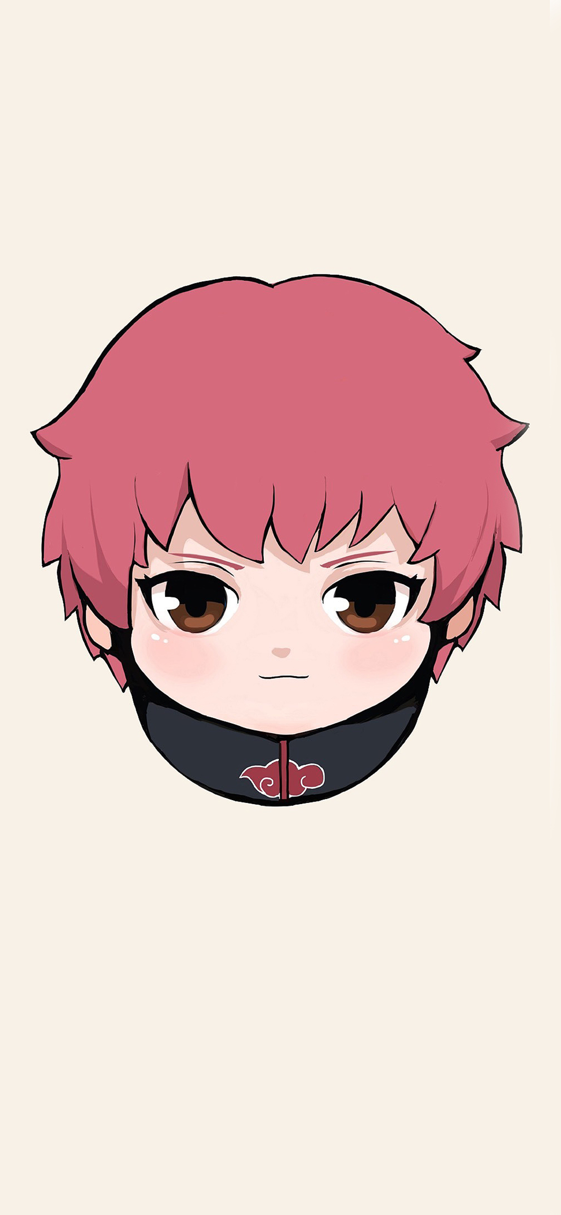 [2436×1125]卡通 可爱 手绘 我爱罗 苹果手机动漫壁纸图片