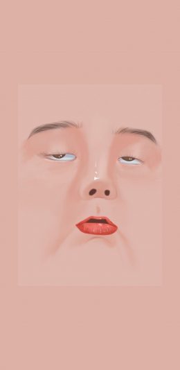 [2436x1125]卡通 大脸 表情 可爱 苹果手机动漫壁纸图片