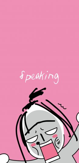 [2436x1125]卡通 女孩 UGLY BABY speaking 苹果手机动漫壁纸图片