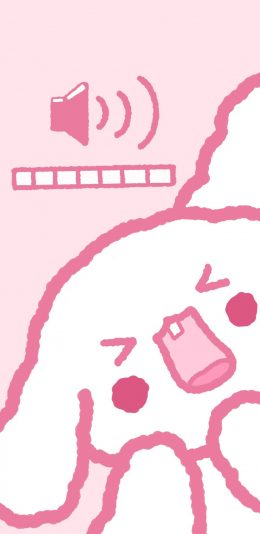 [2436x1125]卡通 小兔子 粉色 少女心 苹果手机动漫壁纸图片