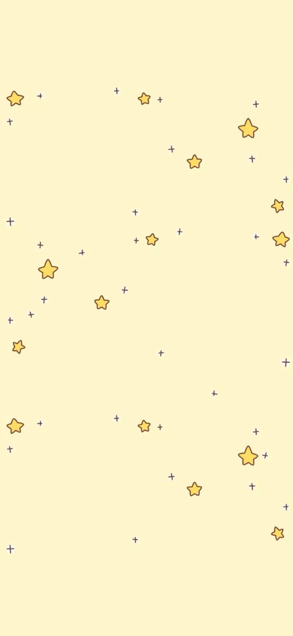 [2436×1125]卡通 小星星 平铺 苹果手机动漫壁纸图片