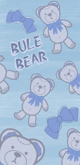 [2436x1125]卡通 小熊 不了 bear 作者：PPolarIIIce 苹果手机动漫壁纸图片