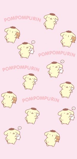 [2436x1125]卡通 小狗 平铺 可爱 苹果手机动漫壁纸图片