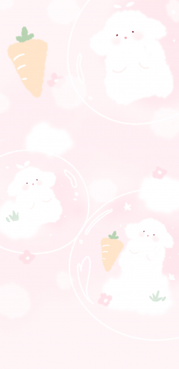 [2436x1125]卡通 小羊 软萌 粉色 苹果手机动漫壁纸图片