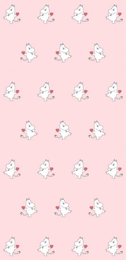 [2436x1125]卡通 小肥肥 河马 平铺 苹果手机动漫壁纸图片