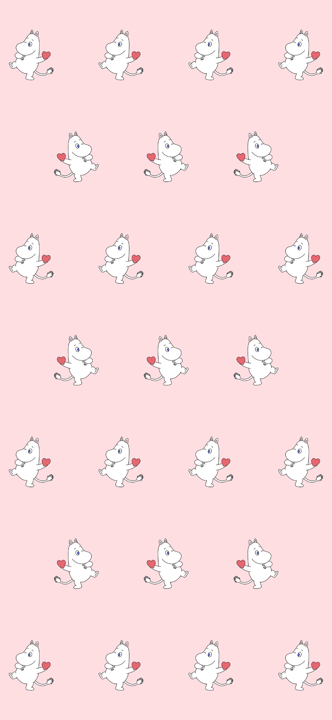 [2436×1125]卡通 小肥肥 河马 平铺 苹果手机动漫壁纸图片