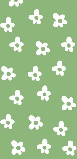 [2436x1125]卡通 小花 平铺 清新（取自微博：G195） 苹果手机动漫壁纸图片