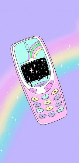 [2436x1125]卡通 彩虹 手机 诺基亚 苹果手机动漫壁纸图片