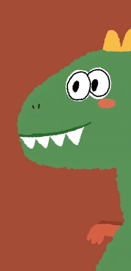[2436x1125]卡通 恐龙 尖牙 可爱 苹果手机动漫壁纸图片