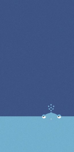 [2436x1125]卡通 拼接 鱼 蓝色 苹果手机动漫壁纸图片