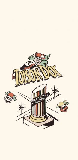 [2436x1125]卡通 插图 柱子 TOISONDOR 苹果手机动漫壁纸图片