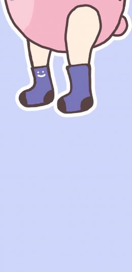 [2436x1125]卡通 插画 小脚 可爱 苹果手机动漫壁纸图片