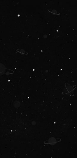 [2436x1125]卡通 星星 平铺 黑色 苹果手机动漫壁纸图片