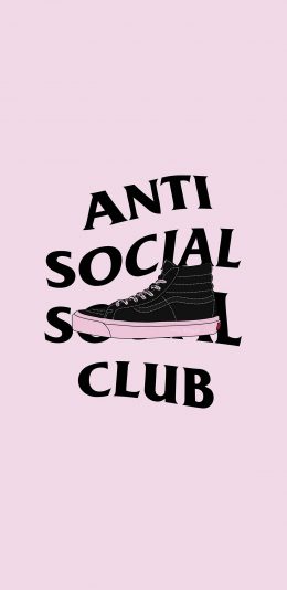 [2436x1125]卡通 潮牌 鞋子 Anti social social club 苹果手机动漫壁纸图片