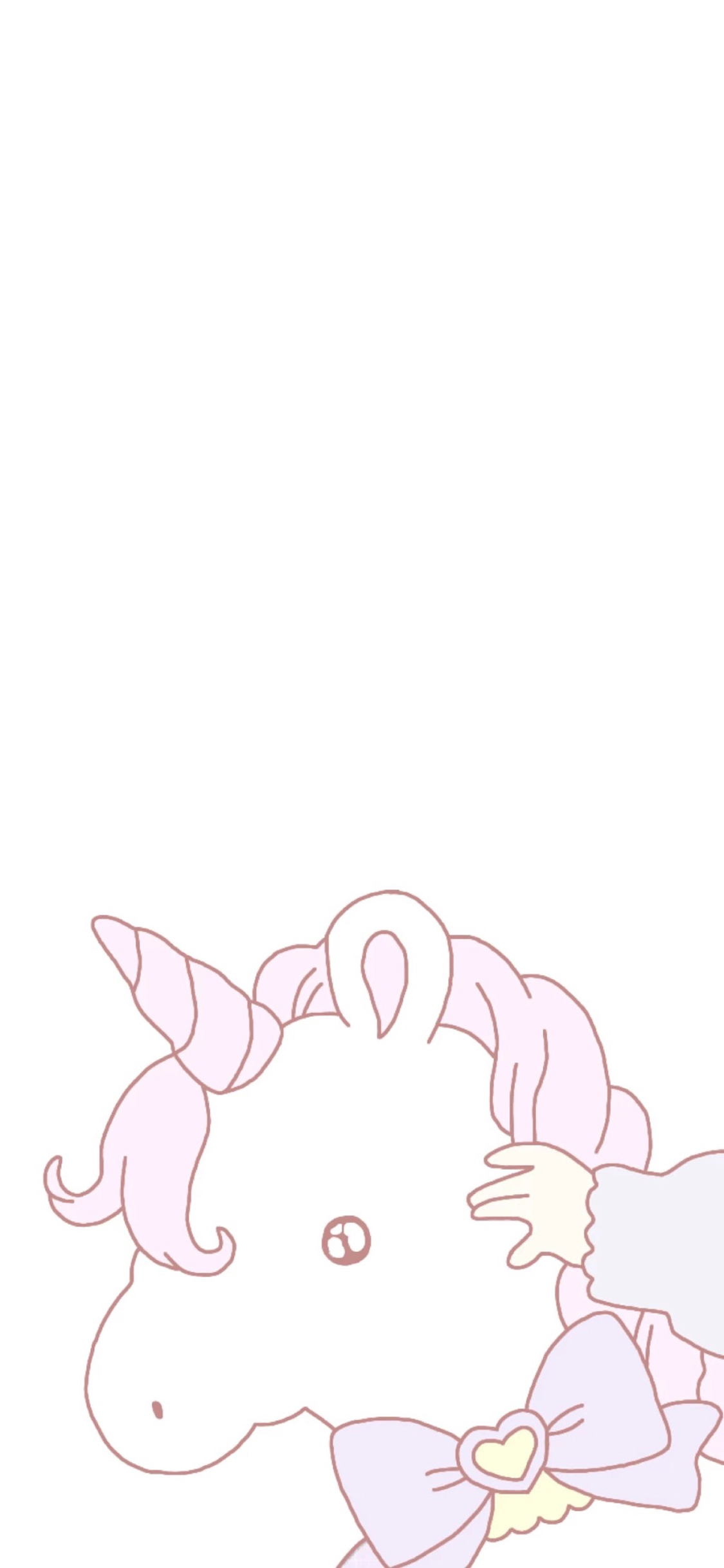 [2436×1125]卡通 独角兽 梦幻 可爱 苹果手机动漫壁纸图片